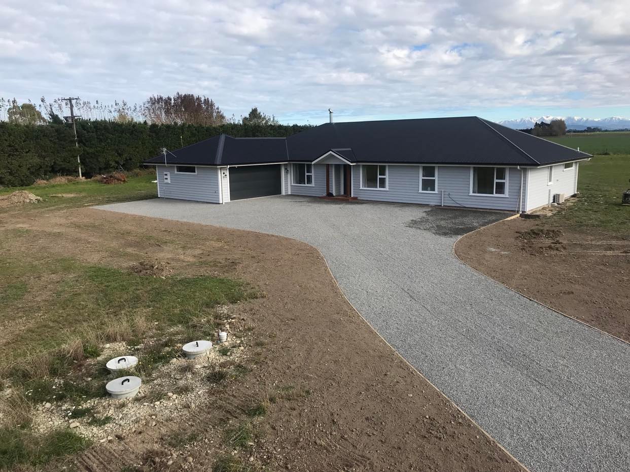 Rural driveway grading in North Canterbury